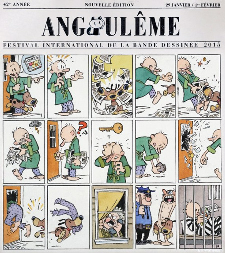 festival, angouleme, angoulême, bd, bande dessinée, bande, dessinée, festival de la bd, mawil, markus witzel, bill watterson, calvin, hobbes, affiche, visuel, image, alex barbier, barbier, alex