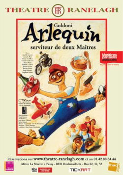 arlequin, serviteur, serviteur de deux maîtres, analyse, critique, lecture, goldoni, lipszyc, théâtre, ranelagh, paris, adaptation, mise en scène, maîtres, servitore, due padroni, critique, scène