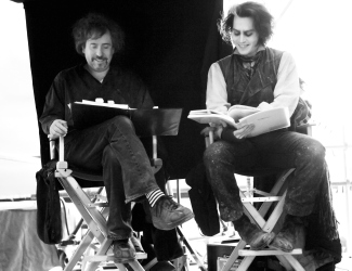 johnny depp, helena bonham carter, danny elfman, tim
burton, tournage, cinéma, musique, comédien, sweeney todd, edward aux
mains d`argent, la planète des singes, alice au pays des merveilles