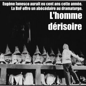Exposition `Ionesco` à la BnF, à Paris.