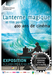 lanterne magique, exposition, cinémathèque française, cinéma, film peint, mélièes, christiaan huygens, opticiens, colporteurs, massilo quendolo, museo nazional del cinema, frères Lumière, cinéma