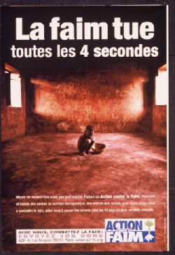  publicité, grandes causes humanitaires, Musée des Arts
Décoratifs, ONG, Grapus, Alain Le Quernec, Amoco Cadiz, Noir de la mort,
Médecins du monde, Action contre la faim, Laurent Gernez, AIDES, Emmas