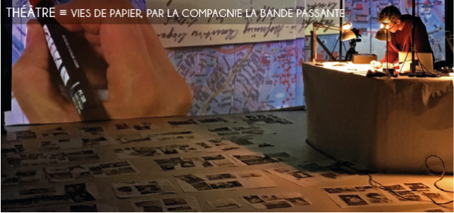 vies de papier, la bande passante, theatre d`objets, theatre documentaire, tommy laszlo, benoit faivre, album photo